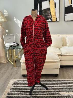 Savage X Fenty Goji Berry Red Forever Savage Hooded Onesie